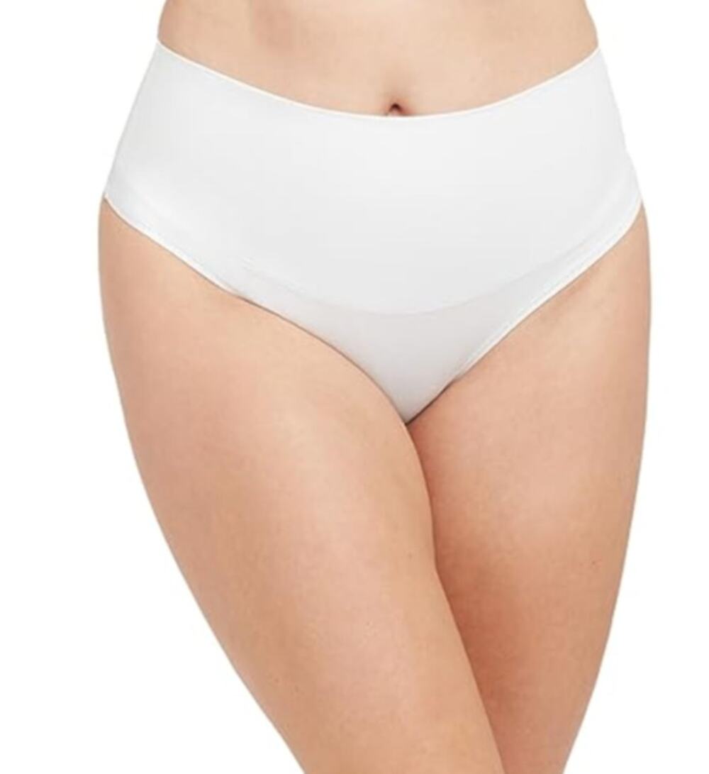 SPANX Women's Cotton Control Thong Medium White Tummy Shaping 40052R NWT